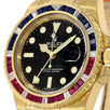 Rolex GMT-Master II, Yellow Gold Pepsi Gemstones 40MM Watch 116748SARU