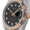 Rolex Datejust 36, Steel & Rose Gold Black Diamond Dial 36MM Watch 116231(PRE-OWNED)