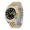 Rolex Datejust 36, Steel & Yellow Gold Black Jubilee Roman Dial 36MM WATCH 116233(PRE-OWNED)