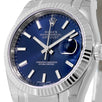 Rolex Datejust 36, White Gold Blue Brown Leather 36MM Watch 116139