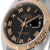 Rolex Datejust 36, Steel & Rose Gold Black Roman Dial 36MM Watch 116231(PRE-OWNED)