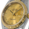 Rolex Datejust 36, Steel & Yellow Gold Champagne Roman Dial 36MM Watch 116233(PRE-OWNED)