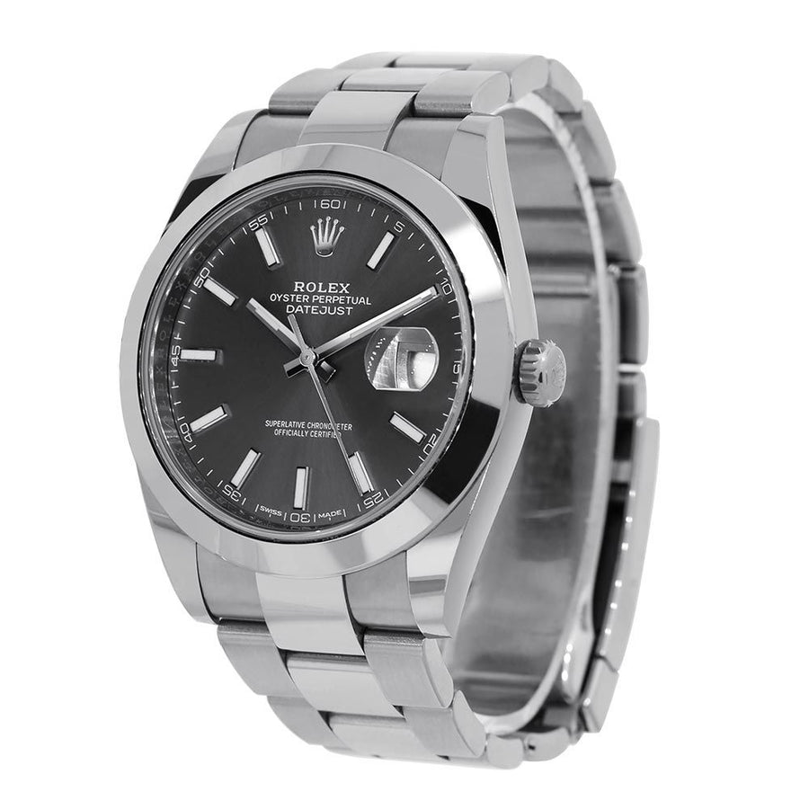 Rolex Datejust 41, Stainless Steel Rhodium Index Dial Oyster 41MM Watch 126300(PRE-OWNED)