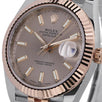 Rolex Datejust 41, Steel and Rose Gold Sundust Index Dial 41MM Watch 126331