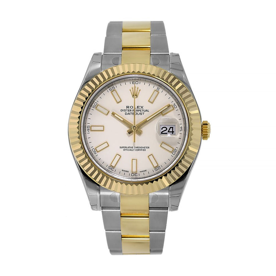 Rolex Datejust II, Two-Tone Stainless-Steel Ivory Index Dial 41MM Watch 116333