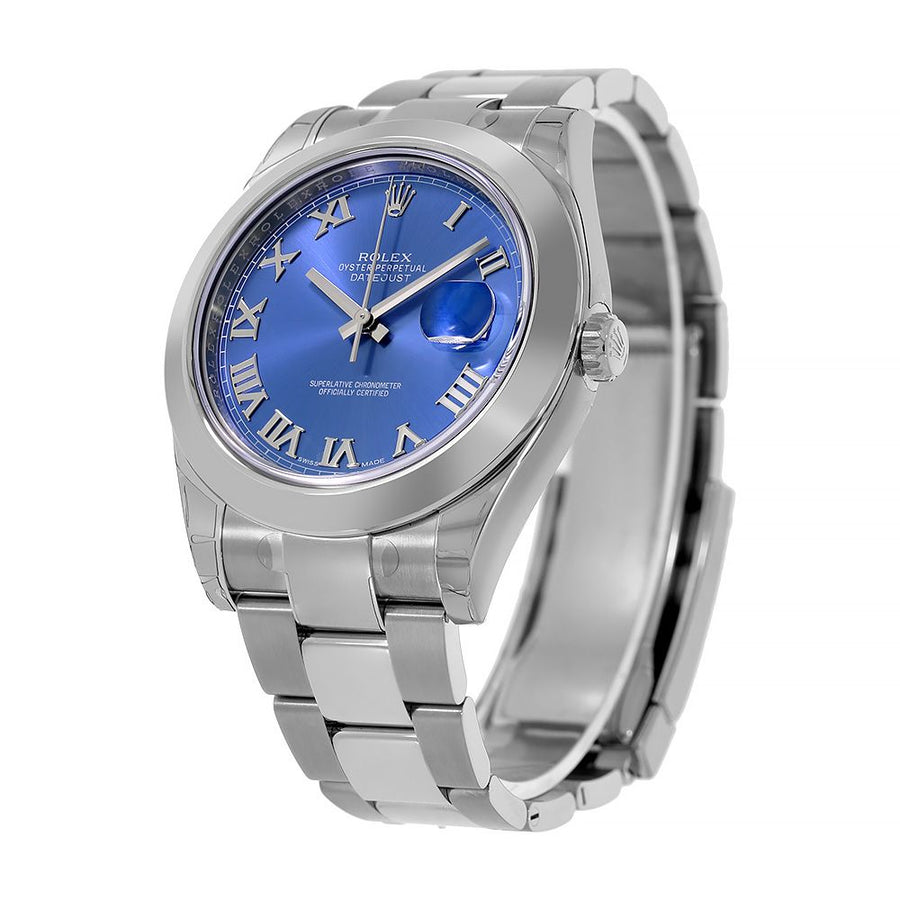 Rolex Datejust II, Stainless-Steel Blue Roman Dial 41MM Watch 116300