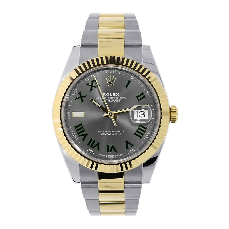 Rolex Datejust II, Two-Tone Stainless-Steel Rhodium Roman Dial 41MM Watch 116333(PRE-OWNED)