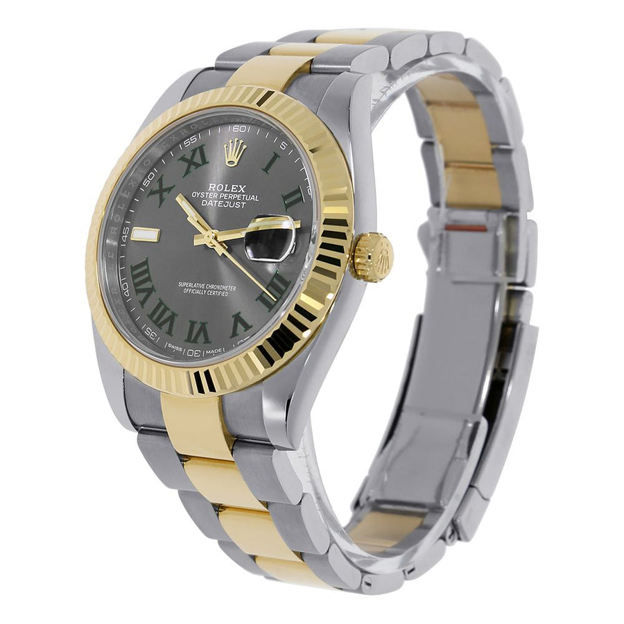 Rolex Datejust II, Two-Tone Stainless-Steel Rhodium Roman Dial 41MM Watch 116333(PRE-OWNED)