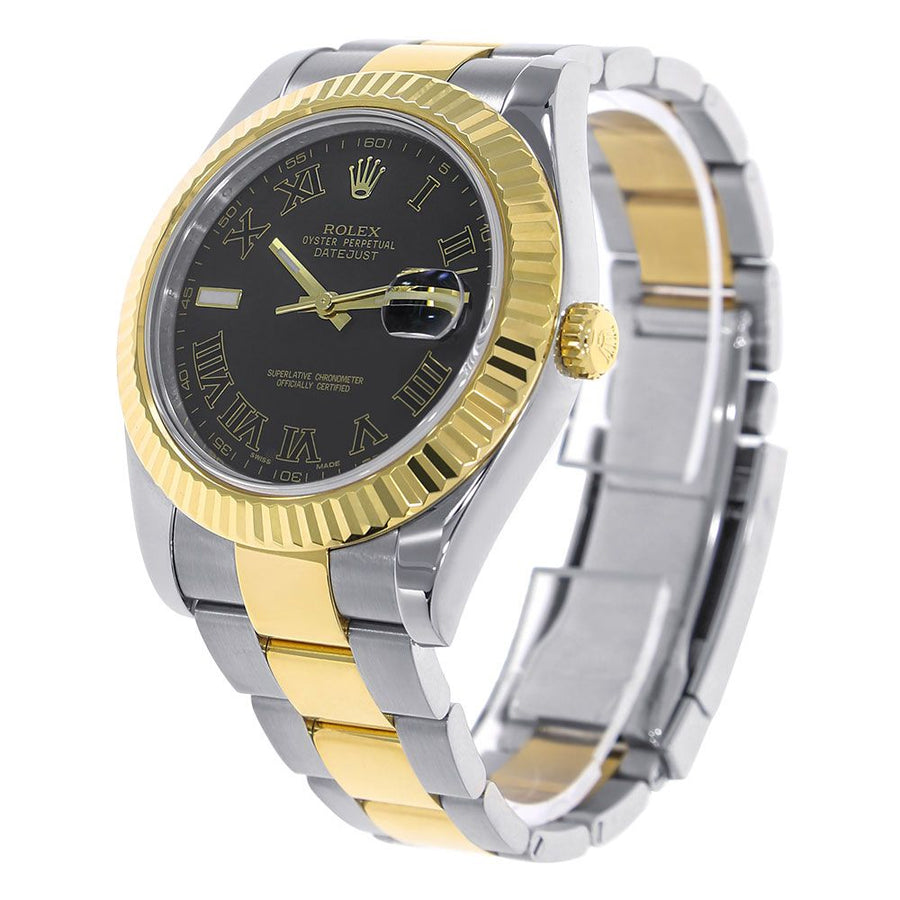 Rolex Datejust II, Two-Tone Steel Slate Roman Dial 41MM Watch 116333(PRE-OWNED)