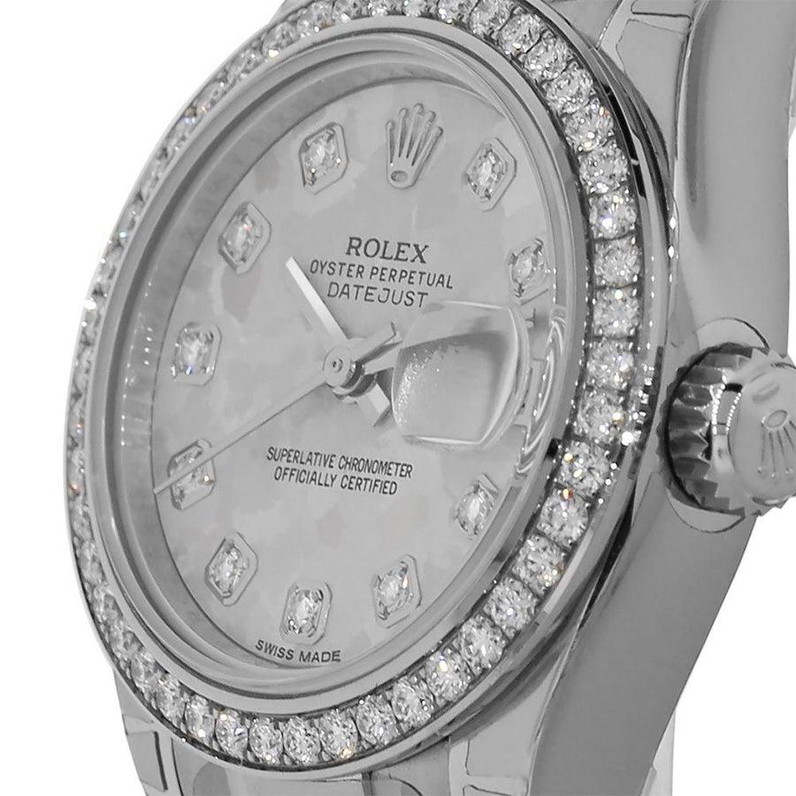 Rolex Lady Datejust, Stainless- Steel Diamond White Gold Crystal Dial 26MM Watch 179384