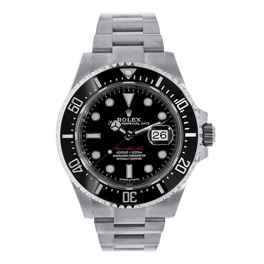 Rolex Sea-Dweller, Stainless-Steel Red Sea-Dweller Black Dial 43MM Watch 126600