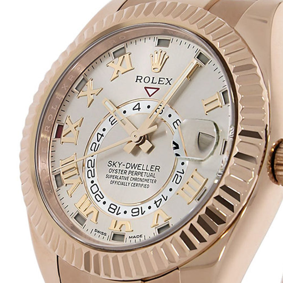 Rolex Sky-Dweller, Sundust Rose Gold Dual Time Zone 42MM Watch 326935