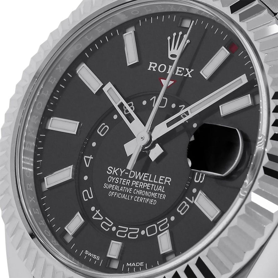 Rolex Sky-Dweller, Stainless Steel Black Index Dial 42MM Watch 326934