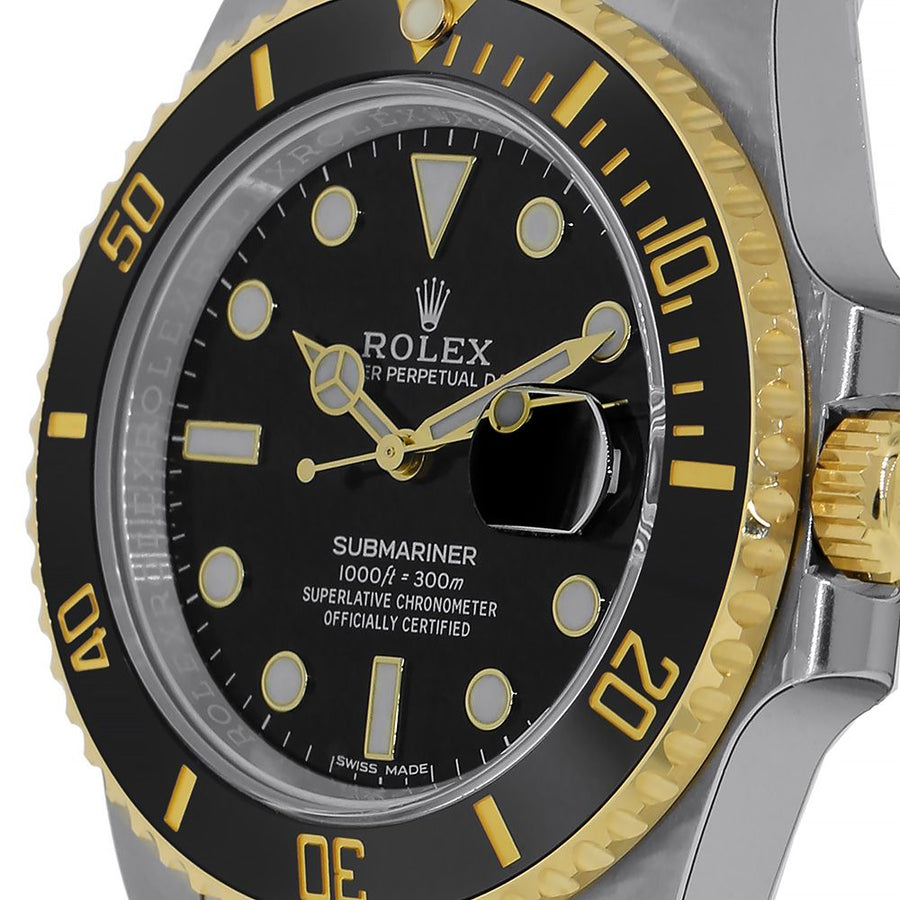 Rolex Submariner, Steel & Yellow Gold Black Ceramic Watch 116613LN(PRE-OWNED)