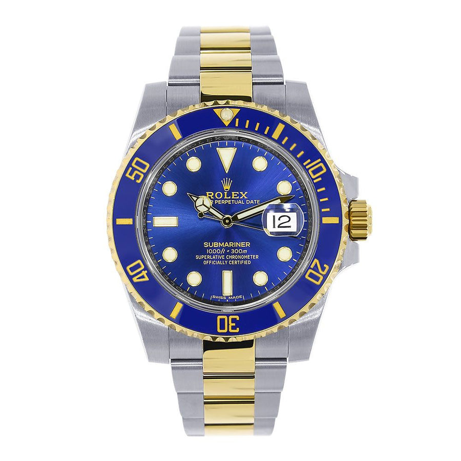 Rolex Submariner, Two-Tone Stainless-Steel Date Blue Dial 40MM Watch 116613LB(PRE-OWNED)