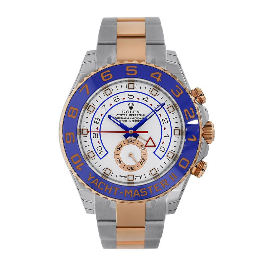 Rolex Yacht-Master II, Stainless-Steel and Rose Gold Blue Hands 44MM Watch 116681