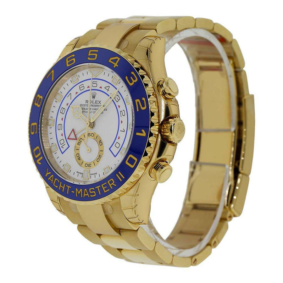 Rolex Yacht-Master II, Yellow Gold Mercedes Hands Dial 44MM Watch 116688