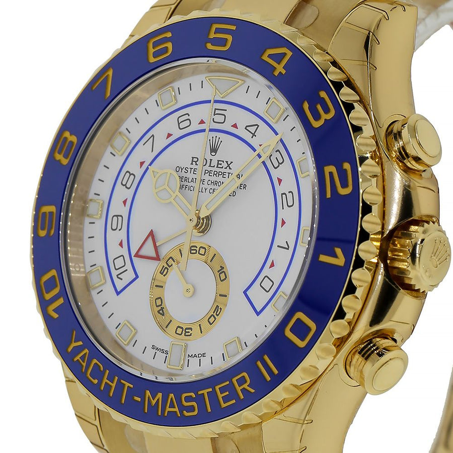 Rolex Yacht-Master II, Yellow Gold Mercedes Hands Dial 44MM Watch 116688