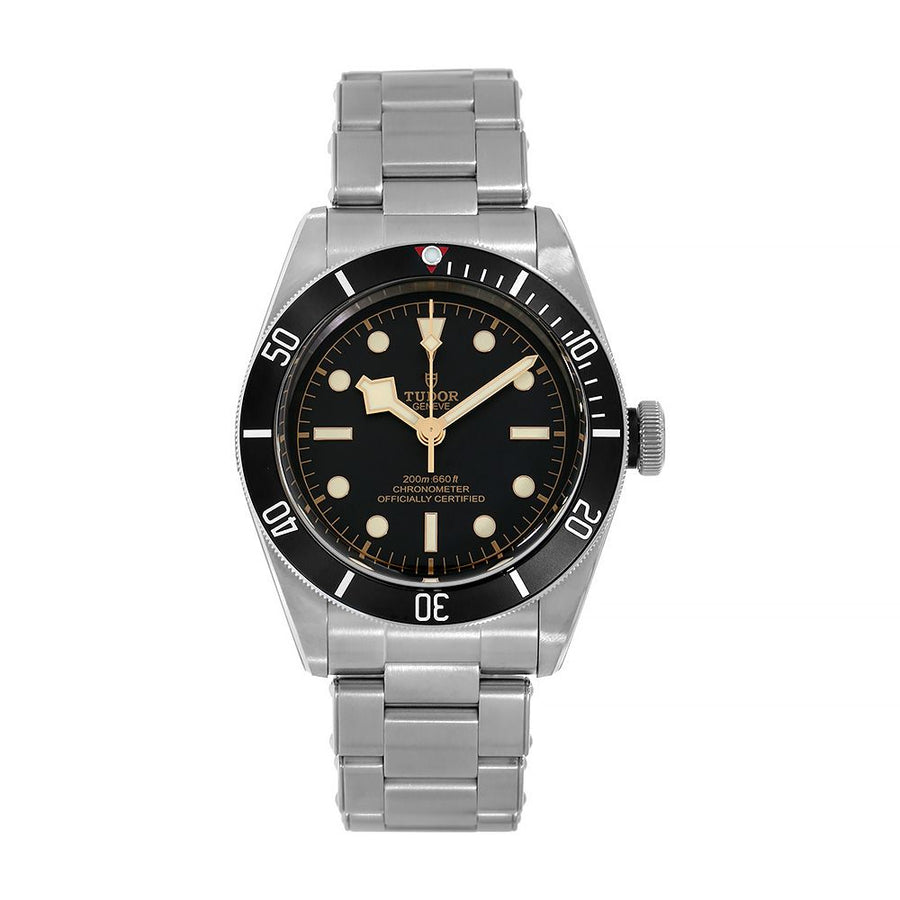 Tudor Black Bay, Polished Steel Matte Black Bezel Diver 41MM Watch 79230N