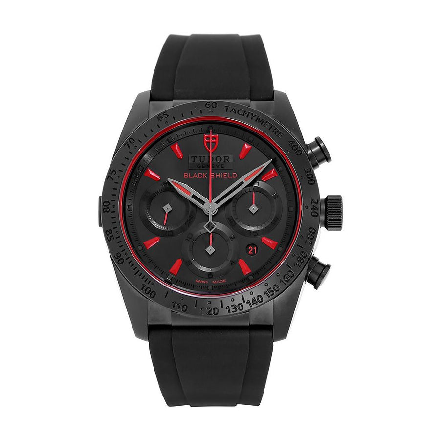 Tudor Fastrider Black Shield, Matte Ceramic Red Index Dial 42MM Watch 42000CR