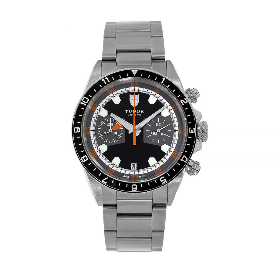 Tudor Heritage Chrono, Stainless-Steel Black Chronograph 42MM Watch 70330N-0005