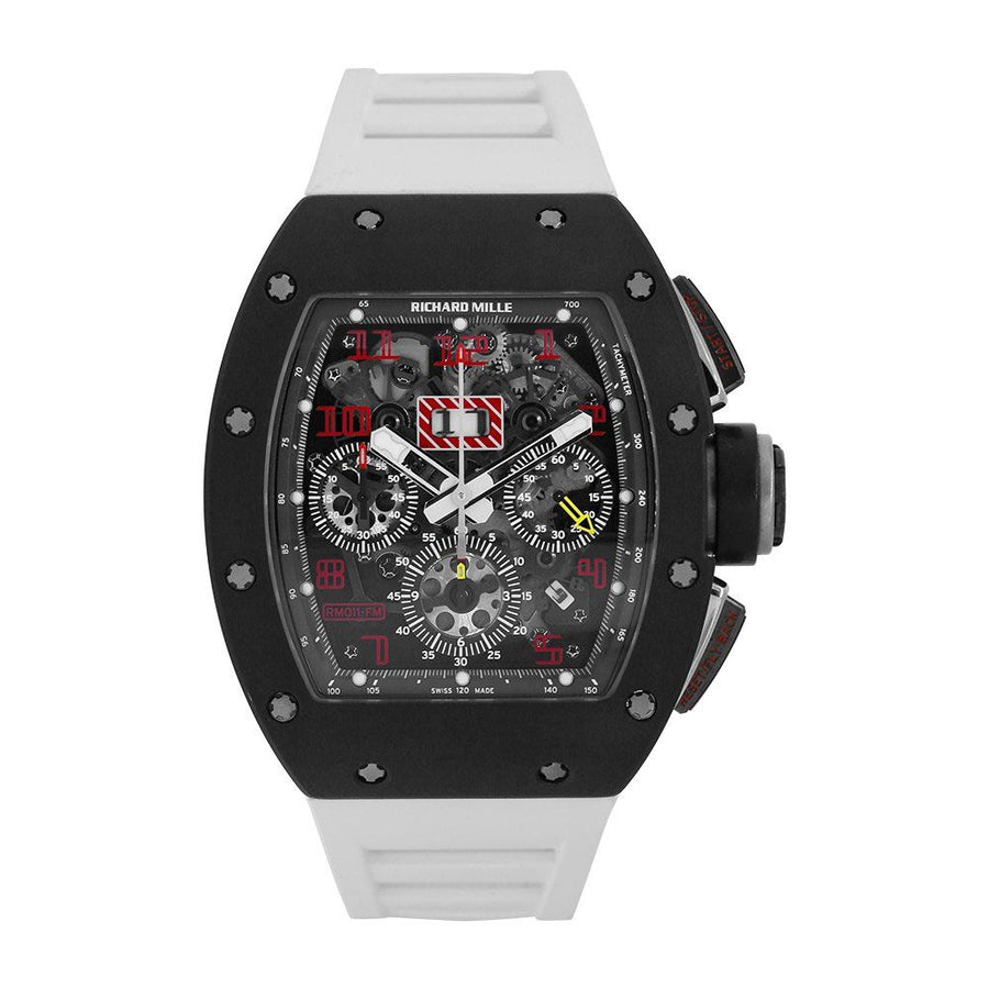 Richard Mille RM011, Felipe Massa DLC Titanium Flyback Chronograph 50MM Watch RM 011(PRE-OWNED)