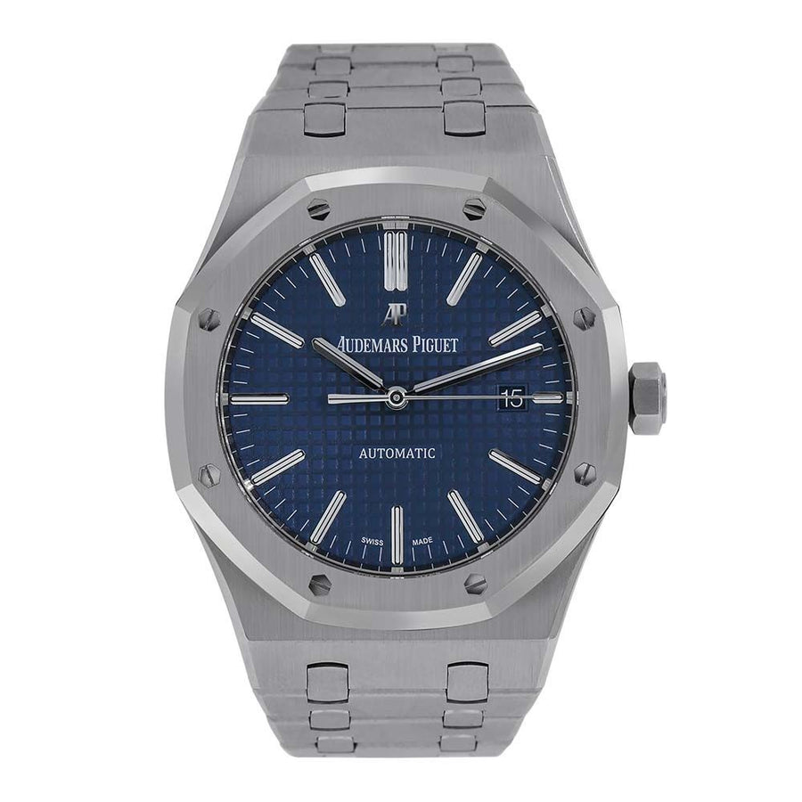 Audemars Piguet Royal Oak, Stainless-Steel Blue Dial 39MM Watch 15300ST.OO.1220ST.02(PRE-OWNED)