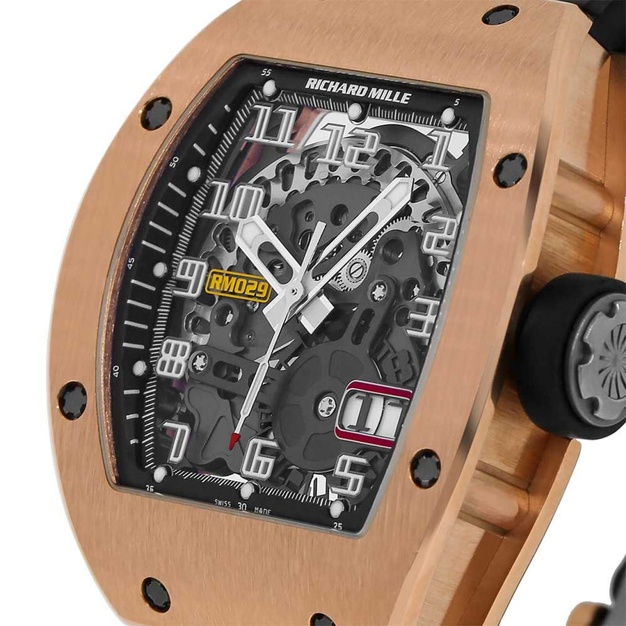 Richard Mille RM029, Rose Gold Oversized Date Automatic 48MM Watch RM029(PRE-OWNED)