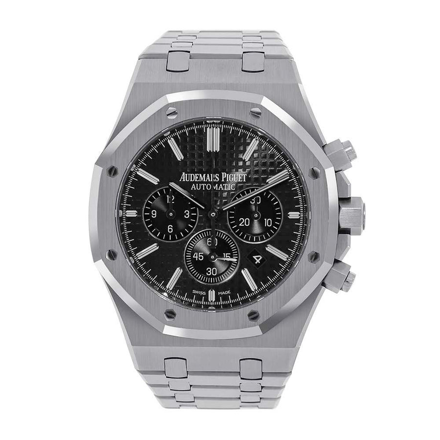 Audemars Piguet Royal Oak, Stainless-Steel Black Chronograph 41MM Watch 26320ST.OO.1220ST.01(PRE-OWNED)